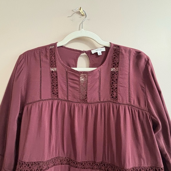 Aritzia Wilfred Sz XS Armenia Lace Trim Blouse Boho Peasant Prairie Cottagecore - Picture 3 of 12